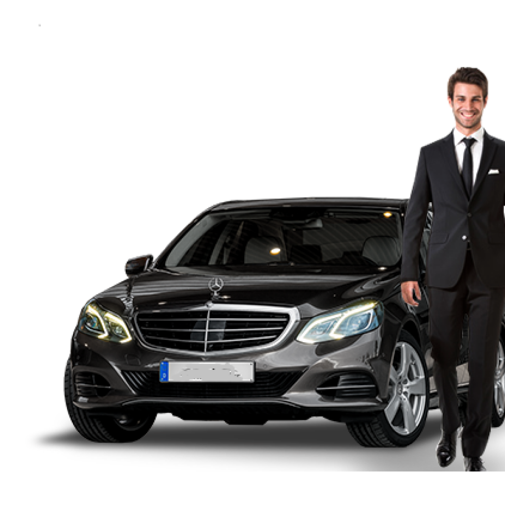 VIP Luxury Chauffeur Services. Driver and Luxury Sedan